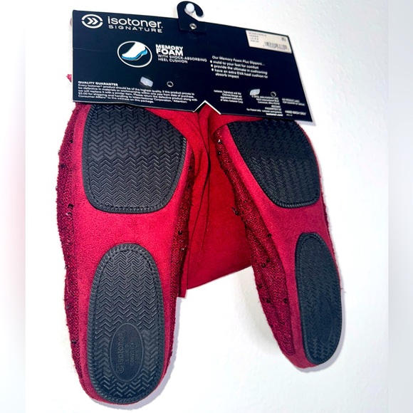 Isotoner Memory Foam Slippers-Henna| Comfort-On-The-Go - Picture 4 of 8